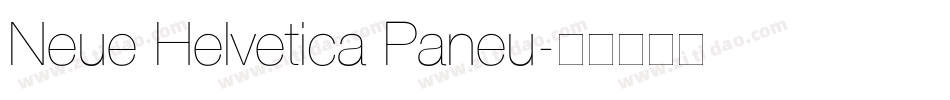 Neue Helvetica Paneu字体转换